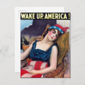 Wake Up America  Stemverkiezingen 2024 Briefkaart (Voorkant / Achterkant)