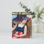 Wake Up America  Stemverkiezingen 2024 Briefkaart (Staand voorkant)