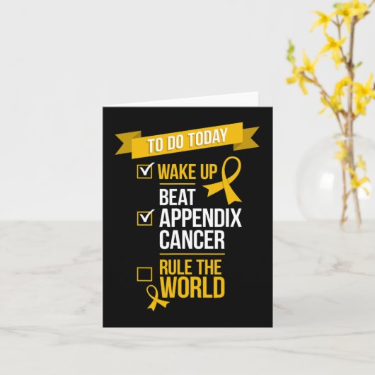 Wake Up Beat Appendix Kanker Regel de Wereld 1 Kaart (Gele Bloem)