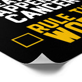Wake Up Beat Appendix Kanker Regel de wereld Poster (Hoek)