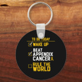 Wake Up Beat Appendix Kanker Regel de wereld Sleutelhanger (Voorkant)