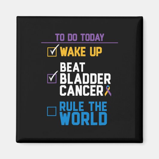 Wake Up Beat Blaaskanker Regel de Wereld 1 Magneet (Voorkant)