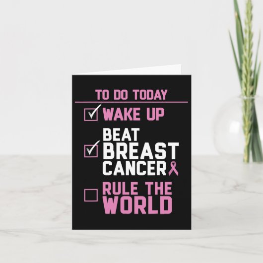 Wake Up Beat Borstkanker Regel De Wereld 2 Kaart (Voorkant)