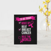 Wake Up Beat Borstkanker Regel De Wereld 3 Kaart (Gele Bloem)
