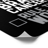 Wake Up Beat Brain Cancer heerst over de wereld Poster (Hoek)