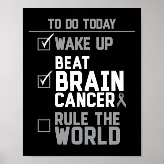 Wake Up Beat Brain Cancer heerst over de wereld Poster (Voorkant)