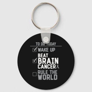 Wake Up Beat Brain Cancer heerst over de wereld Sleutelhanger