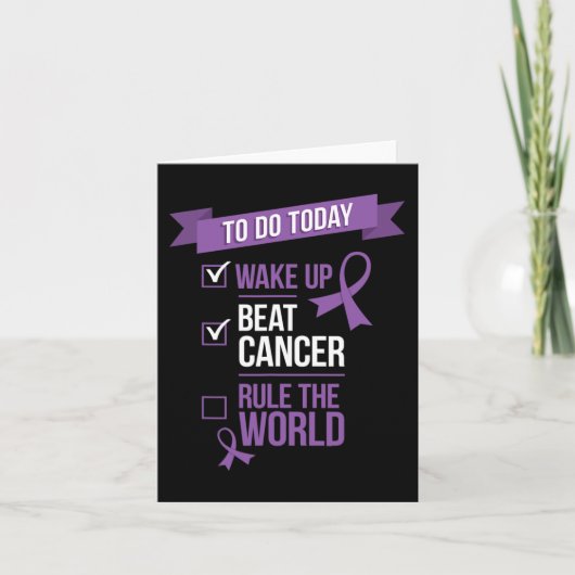 Wake Up Beat Cancer Regel de wereld Kaart (Voorkant)
