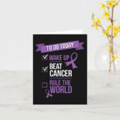 Wake Up Beat Cancer Regel de wereld Kaart (Gele Bloem)