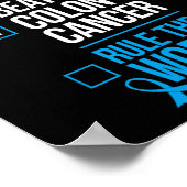 Wake Up Beat Colon Cancer Rule De Wereld 1 Poster (Hoek)