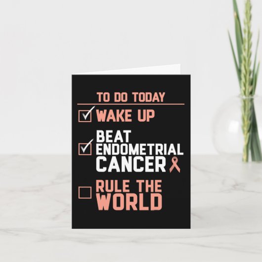 Wake Up Beat Endometriumkanker Regel de wereld Kaart (Voorkant)