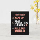 Wake Up Beat Endometriumkanker Regel de wereld Kaart (Gele Bloem)