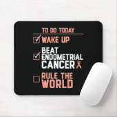 Wake Up Beat Endometriumkanker Regel de wereld Muismat (Met muis)