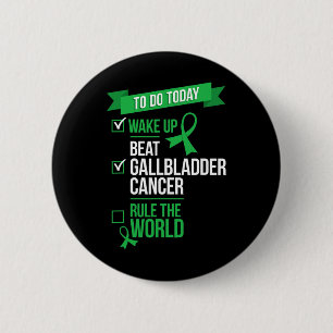 Wake Up Beat Galblaas Kanker Regel de Wereld 1 Ronde Button 5,7 Cm