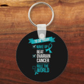 Wake Up Beat Ovariumkanker Regel De Wereld 1 Sleutelhanger (Voorkant)