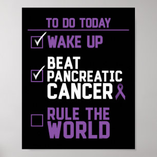 Wake Up Beat Pancreatic Cancer Regel het Wereld Ca Poster
