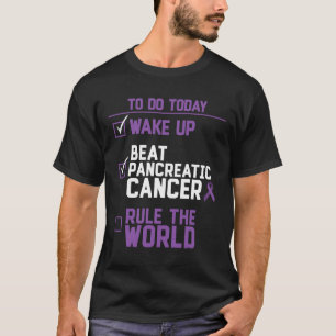 Wake Up Beat Pancreatic Cancer Regel het Wereld Ca T-shirt