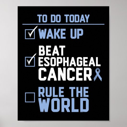Wake Up Beat Slokdarmkanker Regel de wereld 1 Poster (Voorkant)