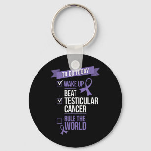 Wake Up Beat Testiculaire Kanker Regel de Wereld Sleutelhanger