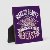 Wake Up Beauty, het is tijd om te beesten - Workou Fotoplaat (Voorkant)