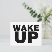 Wake Up Black Briefkaart (Staand voorkant)