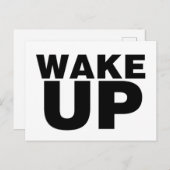 Wake Up Black Briefkaart (Voorkant / Achterkant)