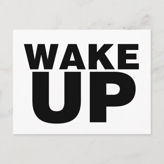 Wake Up Black Briefkaart (Voorkant)