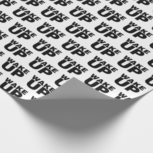 Wake Up Black Cadeaupapier (Hoek)