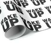 Wake Up Black Cadeaupapier (Rol Hoek)