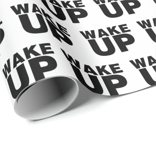 Wake Up Black Cadeaupapier (Rol Hoek)