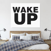 Wake Up Black Canvas Afdruk (Insitu (Slaapkamer))