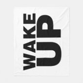 Wake Up Black Fleece Deken (Voorkant)