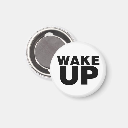 Wake Up Black Magneet (Voorkant / Achterkant)