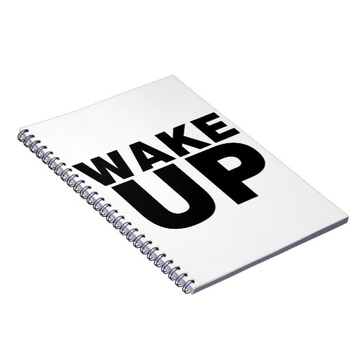 Wake Up Black Notitieboek (Rechterzijde)