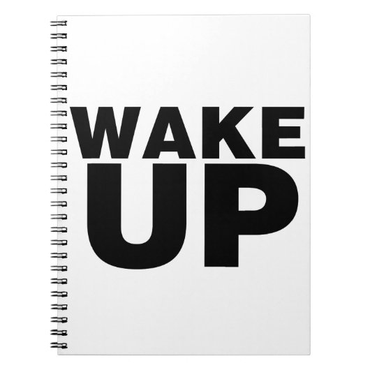 Wake Up Black Notitieboek (Voorkant)