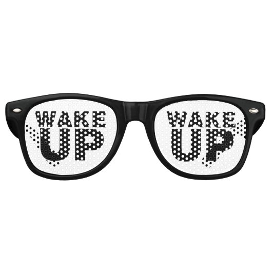 Wake Up Black Retro Zonnebril (Voorkant)