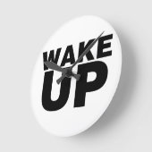 Wake Up Black Ronde Klok (Hoek)