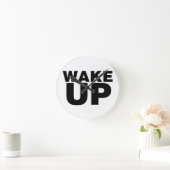 Wake Up Black Ronde Klok (Huis)