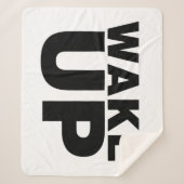 Wake Up Black Sherpa Deken (Voorkant)