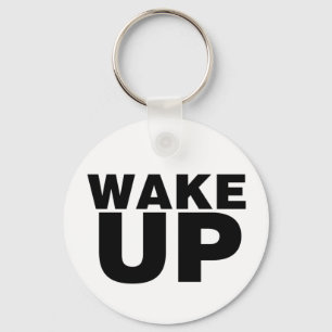 Wake Up Black Sleutelhanger