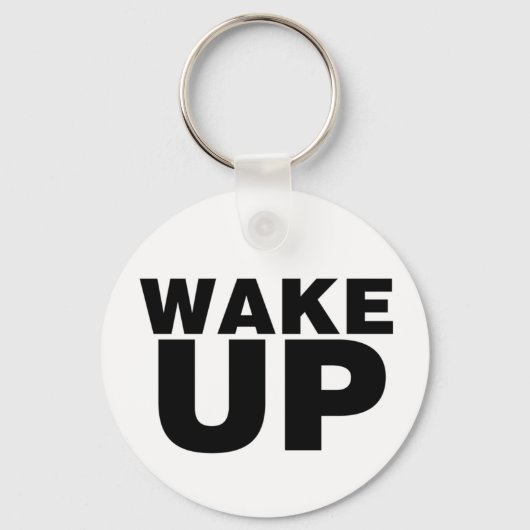 Wake Up Black Sleutelhanger (Voorkant)