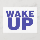 Wake Up Blue Briefkaart (Voorkant)