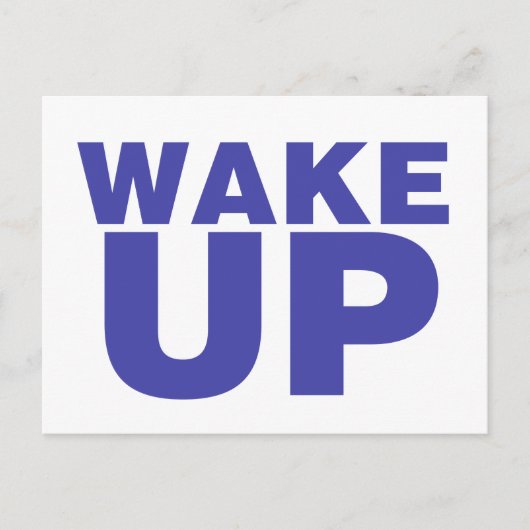 Wake Up Blue Briefkaart (Voorkant)