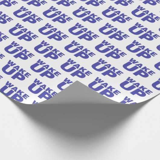 Wake Up Blue Cadeaupapier (Hoek)