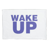 Wake Up Blue Kussensloop (Voorkant)