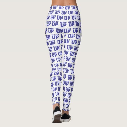 Wake Up Blue Leggings (Achterkant)