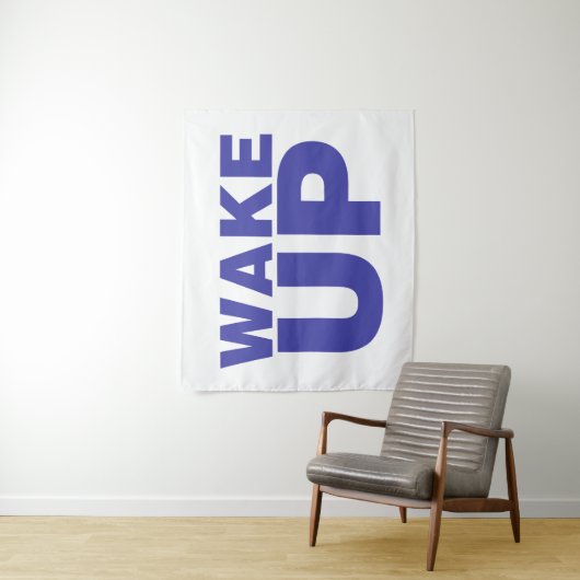 Wake Up Blue Wandkleed (In situ)