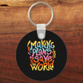 Wake-up call Klimaatverandering Sleutelhanger (Voorkant)