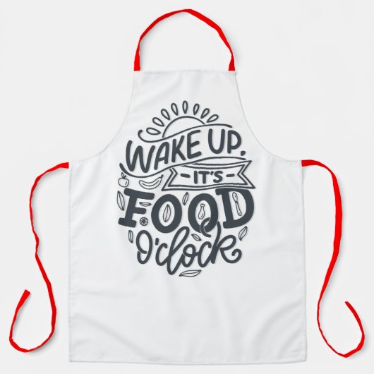 Wake Up Chef Quote Schort (Voorkant)