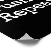 Wake Up Crush It Repeat Motivation  Poster (Hoek)